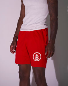 Red Terry Puff B Shorts