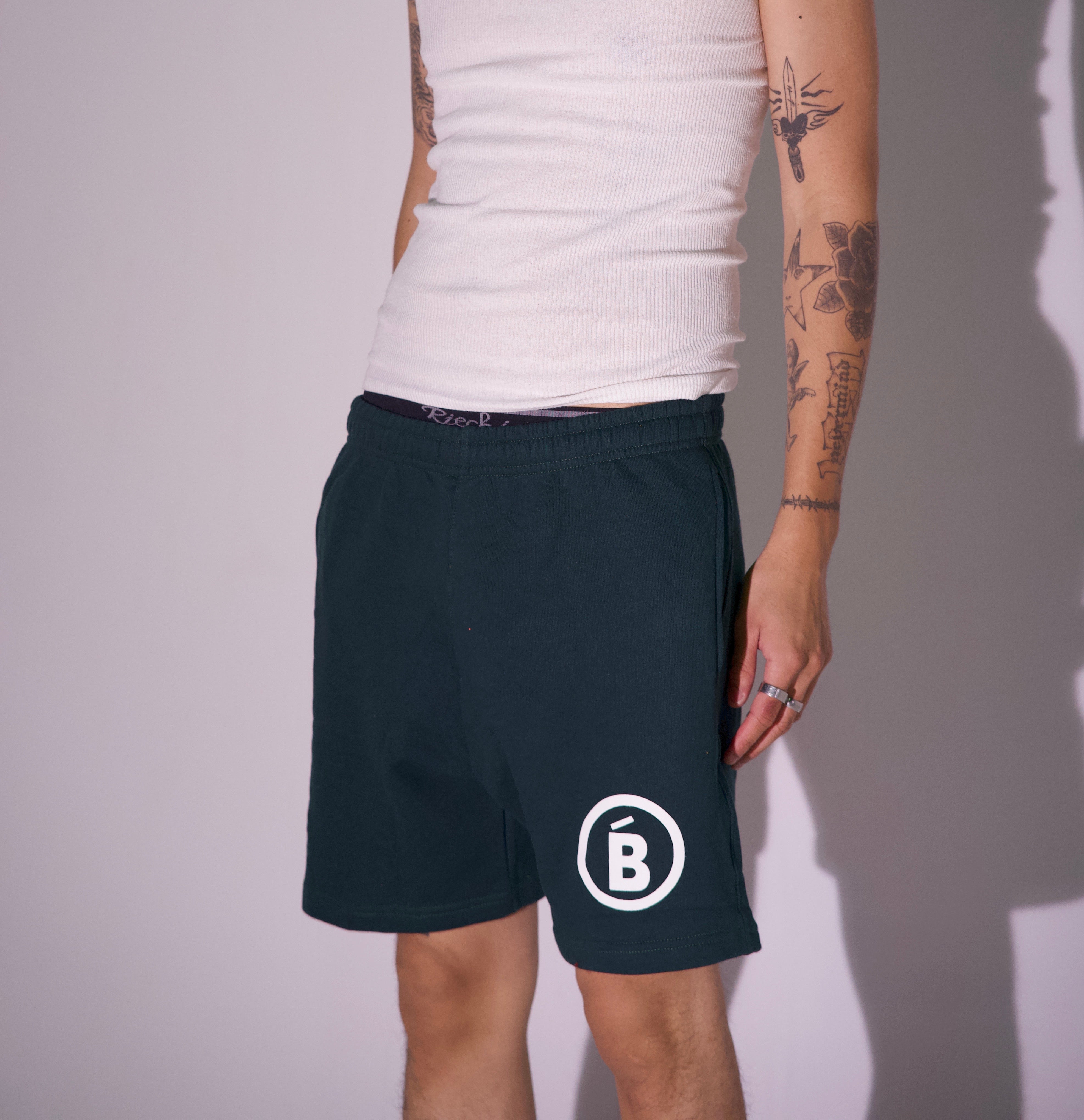 Forest Green Terry Puff B Shorts