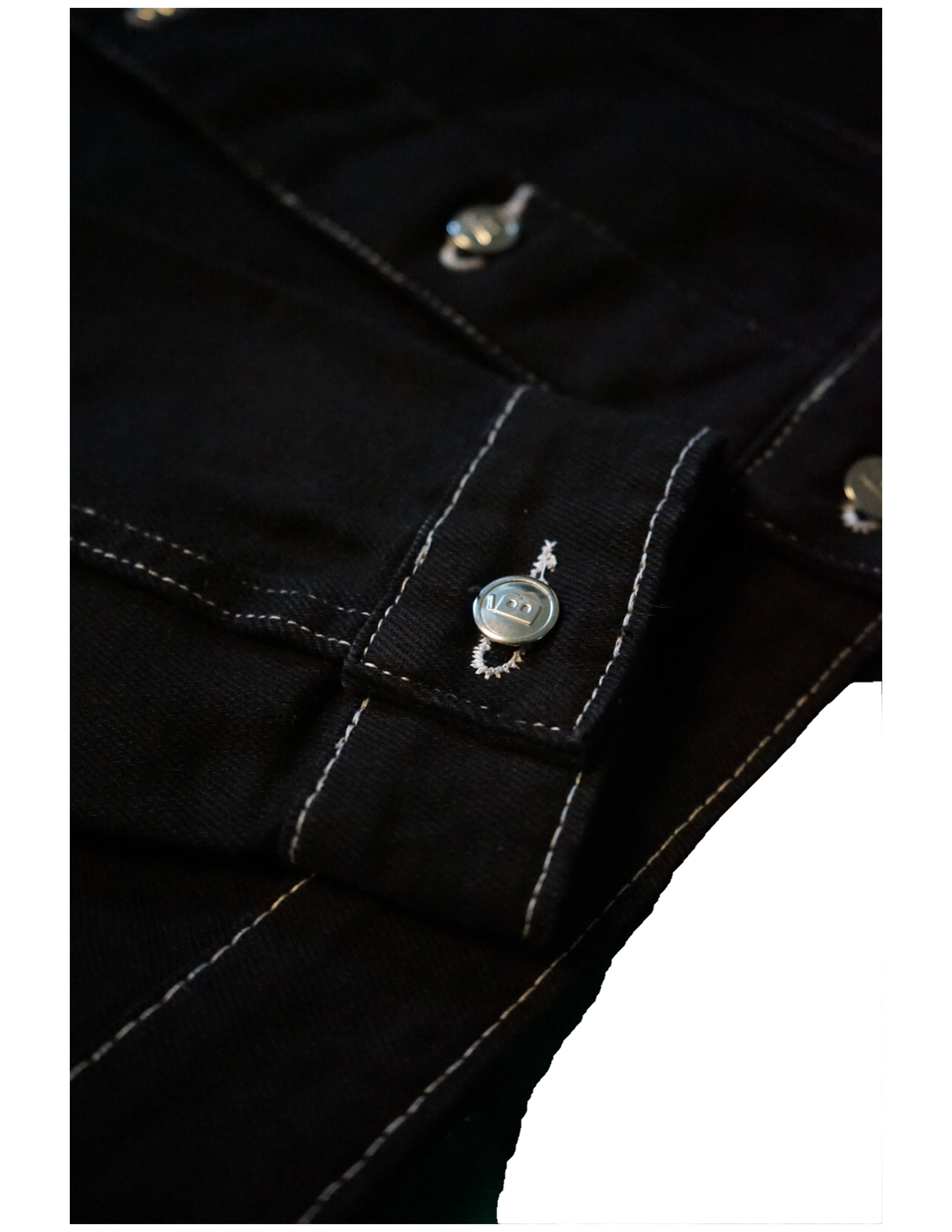 Script Double Pocket Denim Jacket