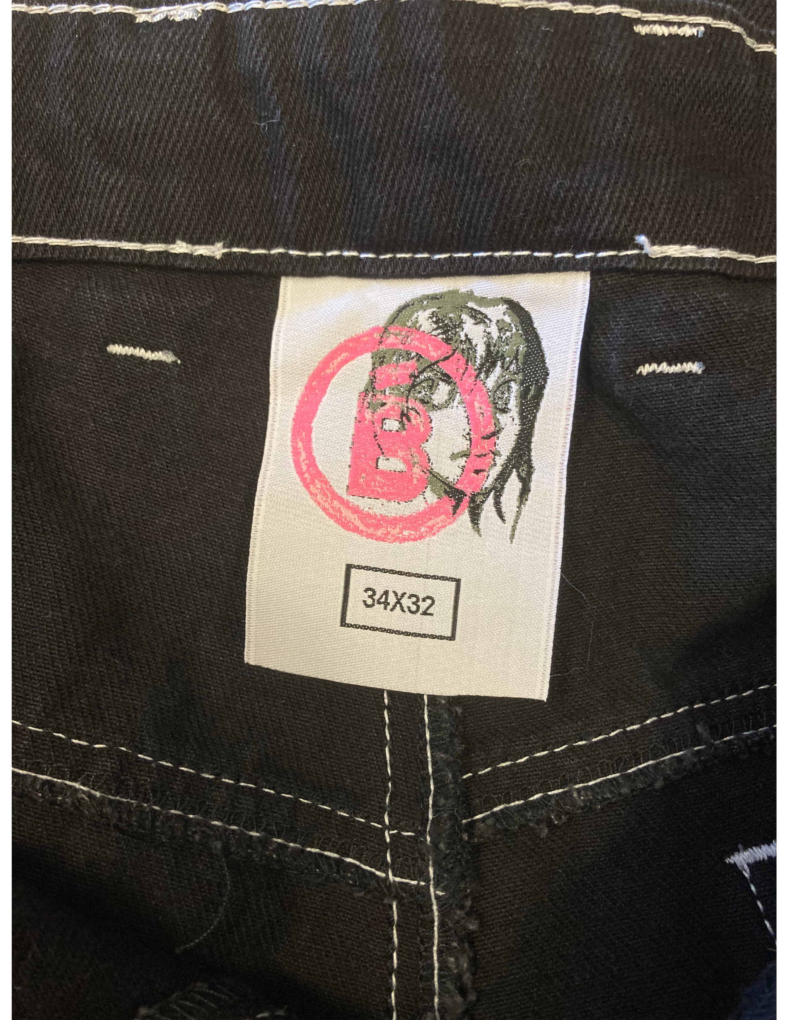 Script Double Pocket Denim Jeans