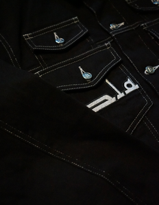 Script Double Pocket Denim Jacket