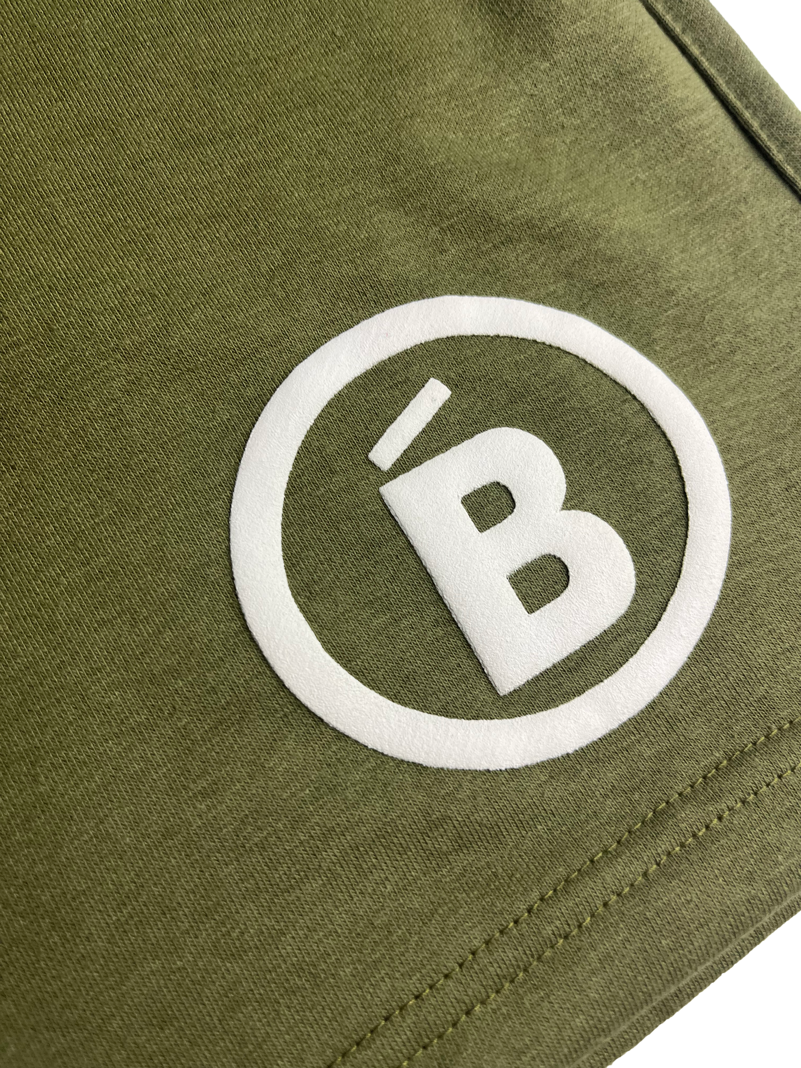 Army Green Terry Puff B Shorts