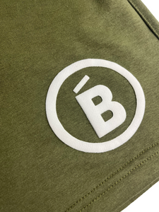 Army Green Terry Puff B Shorts