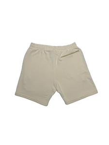 Cream & Red Terry Puff B Shorts