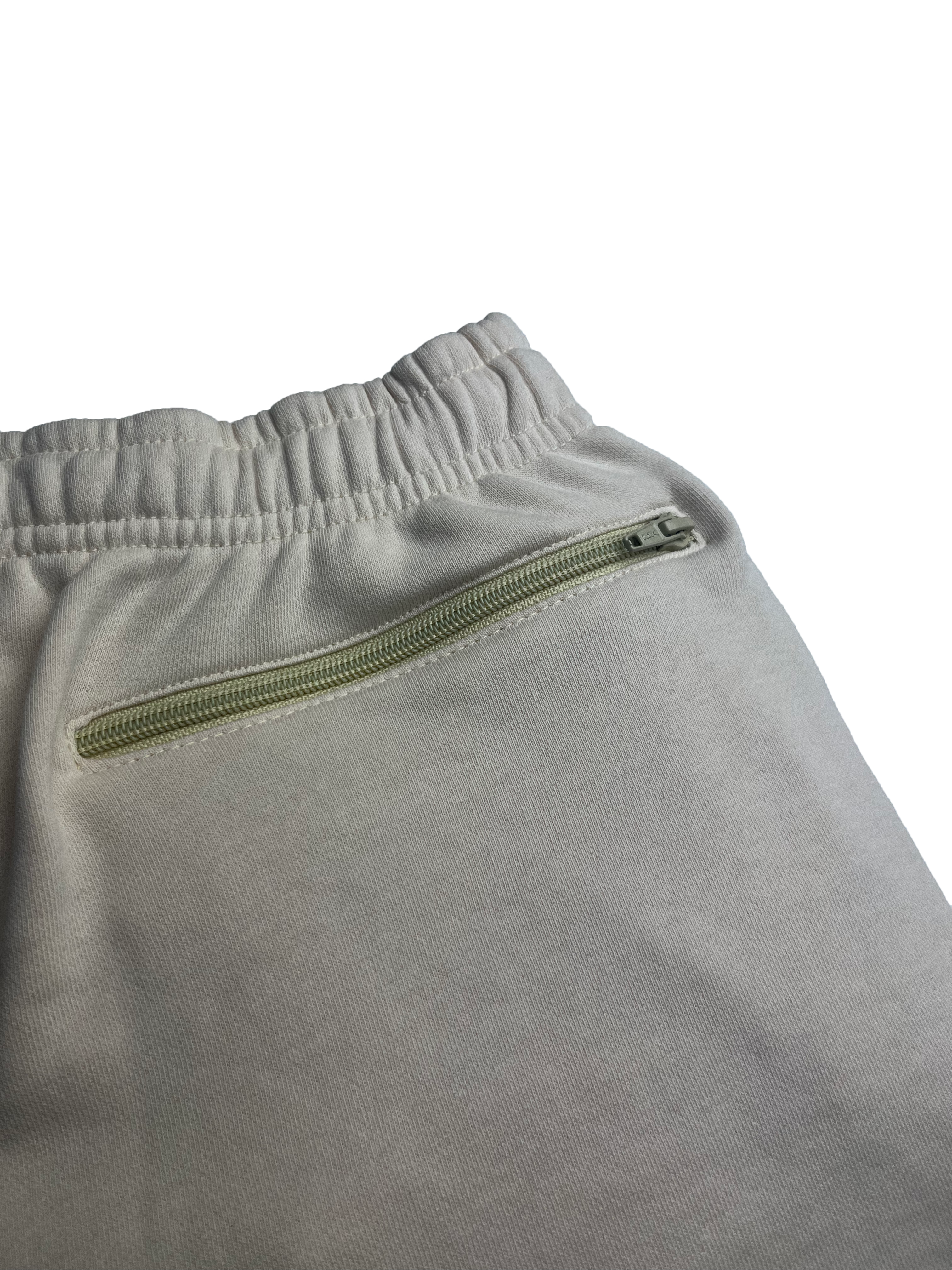 Cream & Black Terry Puff B Shorts