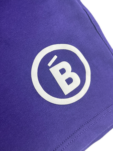 Purple Terry Puff B Shorts