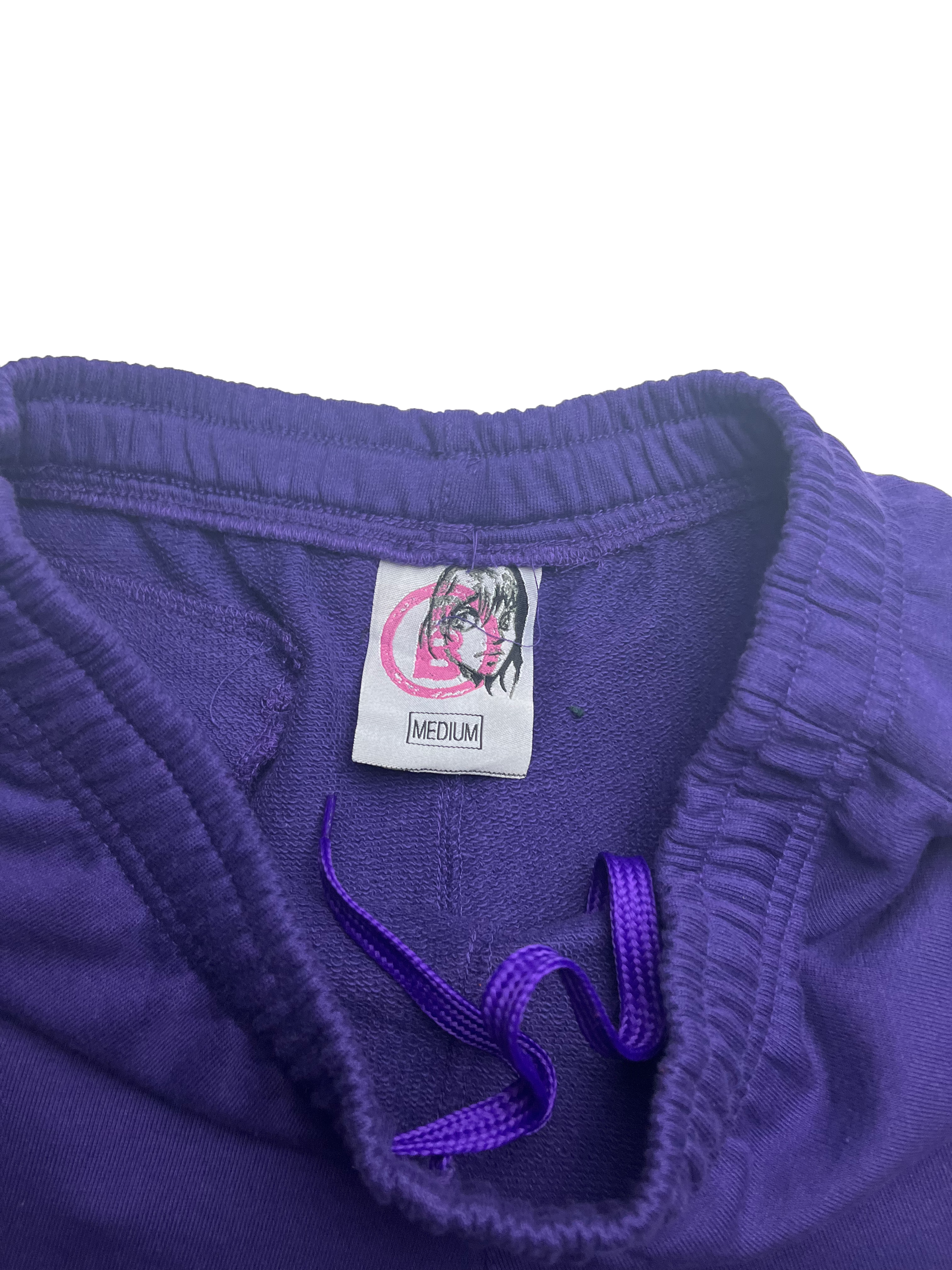 Purple Terry Puff B Shorts