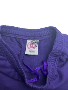 Purple Terry Puff B Shorts