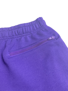 Purple Terry Puff B Shorts