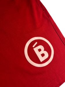 Red Terry Puff B Shorts